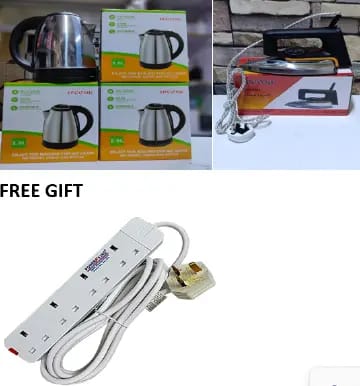 🔥⚡ Electric Kettle + Iron + Extension Cable Combo ⚡🔥
Everything you need for a smarter, easier daily routine — all in one unbeatable set!
Perfect for home, office, hostels, and more — this combo bri