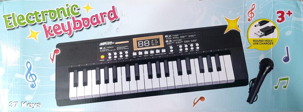 37-Key Electronic Keyboard with Microphone – Play, Sing & Create! 🎤
Unleash your child’s musical talents with this fun and feature-rich 37-key electronic keyboard — perfect for beginners and budding