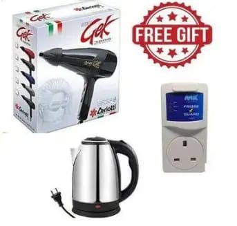 Gek Hair Dryer + Kettle + Fridge Guard Combo – Home Essentials Pack! 🌟
Make everyday life easier with this all-in-one home essentials combo! Perfect for styling, heating, and protecting your applianc