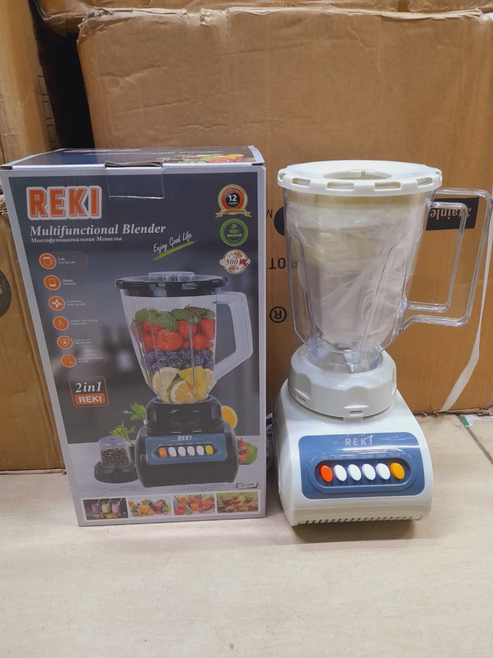Reki electric 2in 1 blender now available powerful kitchen appliance designed to streamline your food preparation process. With a generous 1.6-liter capacity and a robust 350W motor, this blender is r