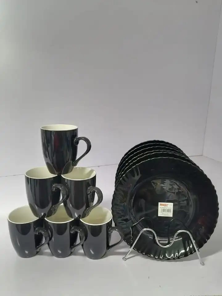 OFFER! Ceramic Mugs 6pcs Plates 6pcs. The modern kitchen needs the right kitchen utensils and appliances to create an inviting atmosphere. We brings you this perfect dinner set.