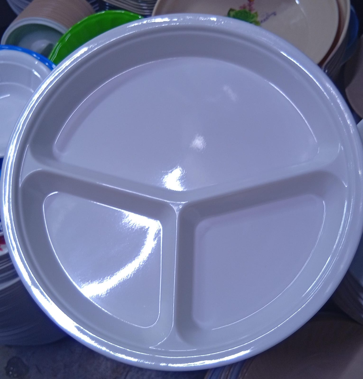 Set of 6pcs melamine Partioned kitchen dinner plates