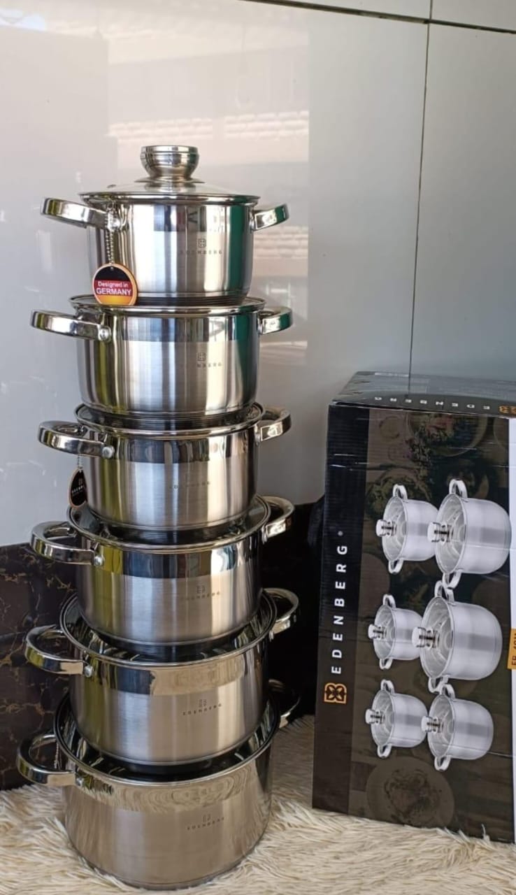 12 pieces stainless steel Edenburg cookware set