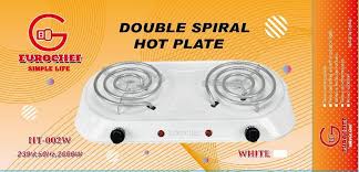 Eurochef Portable Electric Tabletop Double Two Coil Cooker.Heavy duty cast iron heating plate
Power indicator Light
Adjustable temperature control
Heat up quickly
Great for dorms or offices
Heavy duty