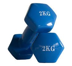 AEROBICS NEOPRENE COATED BONE DUMBELL SET Pair Of 2kg.-perfect for home/office/gym workout

-multi functional training - especially to the upper body and core muscles

-choose the weight according to