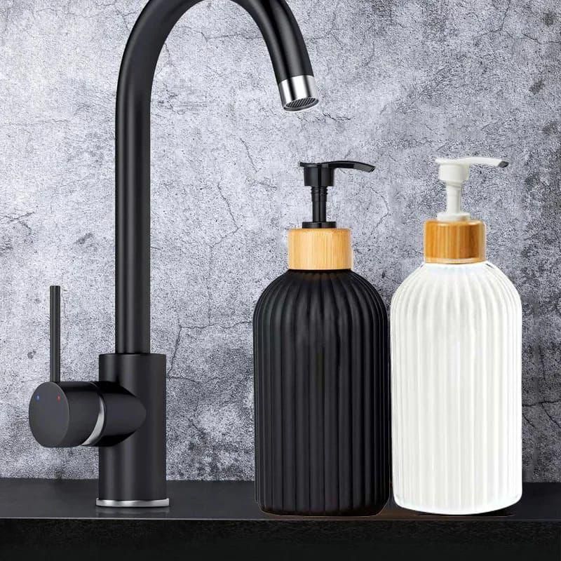 500ml Non breakable Soap Dispenser . Made of eco-friendly TPR plastic which is lightweight and great to use. It's easy to refill and clean and it preserves your soap as bought