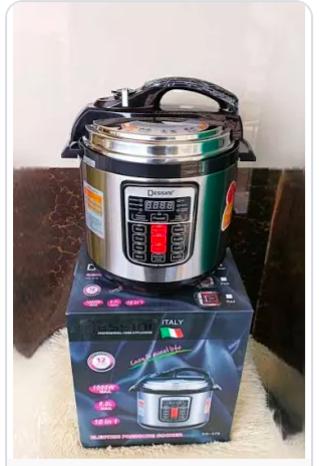 6 Litre Dessini Electric Pressure Cooker. It is reliable and safe operate, power saving and delivers quality cooking. It is an ideal cooking tool for a modern family and an excellent substitute for co