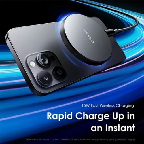 🎀Oraimo PowerDock 15W Magnetic Wireless Charging Pad – Fast, Safe, MagSafe Compatible, Type-C Cable Included🦋Magnetic Alignment – Locks securely in place for efficient charging

Universal Compatibil