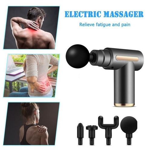 🎇Massage gun - 6 speed, 4 head options, rechargeable, now available in 4 colours with a golden ring🦋Quiet and powerful
Low Operation Volume
Compact and lightweight
Relieve fatigue pain
Relieve muscl