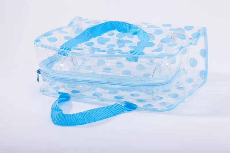 FUDEAM Dot Women Storage Bag Toiletries Organize Waterproof PVC Cosmetic Bag Portable Transparent MakeUp Bag Female Wash Bag