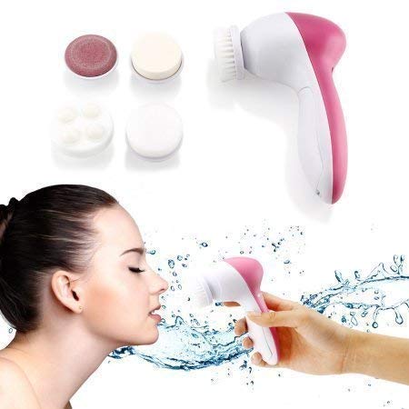 5 in 1 Face Facial Exfoliator Electric Massage Machine Care & Cleansing Cleanser Massager Kit For Smoothing Body Beauty Skin Cleaner facial massager machine for face