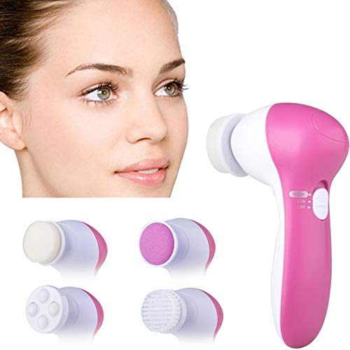 5 in 1 Face Facial Exfoliator Electric Massage Machine Care & Cleansing Cleanser Massager Kit For Smoothing Body Beauty Skin Cleaner facial massager machine for face