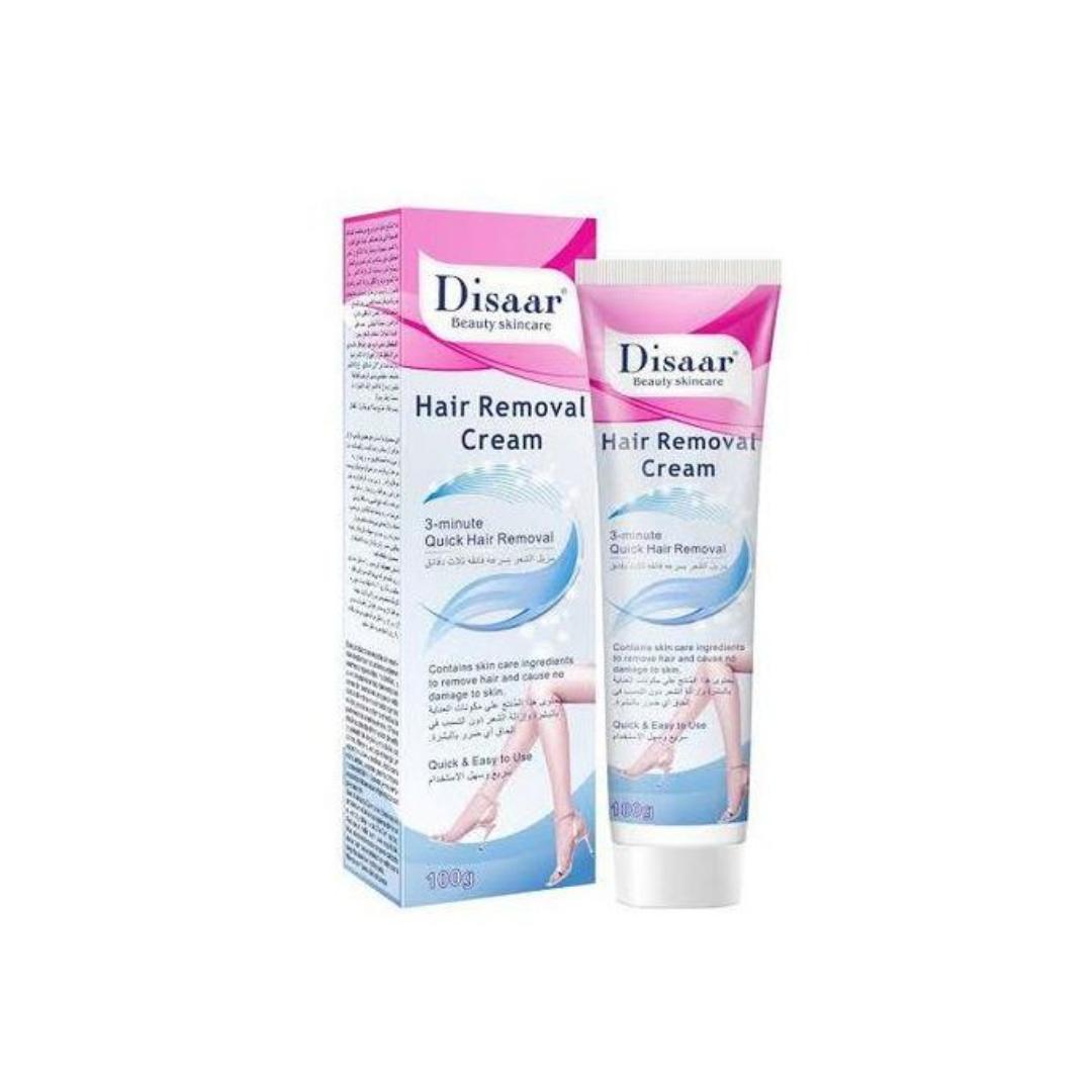 Disaar Hair Removal Cream Legs Body 5 min Fast-Action Armpits Breasts Arms Bikini Area Vegan All Type Of Skin 100g / 3.38fl.oz (Cucumber Sage Extract - Normal Skin)