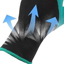 Garden Gloves With Claws 1 Pairs for Digging Weed Pulling Garden Finger Claws Gloves Outdoor Protective Work Gloves