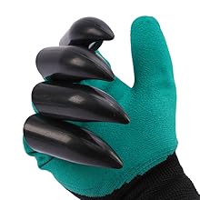 Garden Gloves With Claws 1 Pairs for Digging Weed Pulling Garden Finger Claws Gloves Outdoor Protective Work Gloves