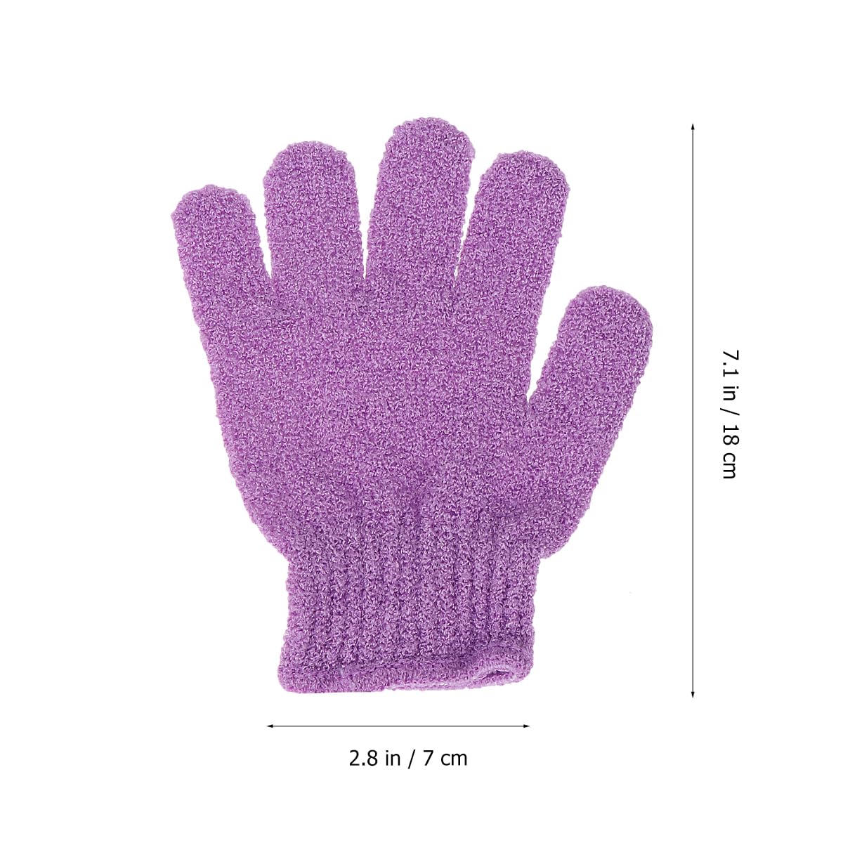Exfoliating Bath Gloves - Five Finger Body Scrubber and Back Massaging Towels in Random Colors, Ideal for Deep Cleaning and Skin Care