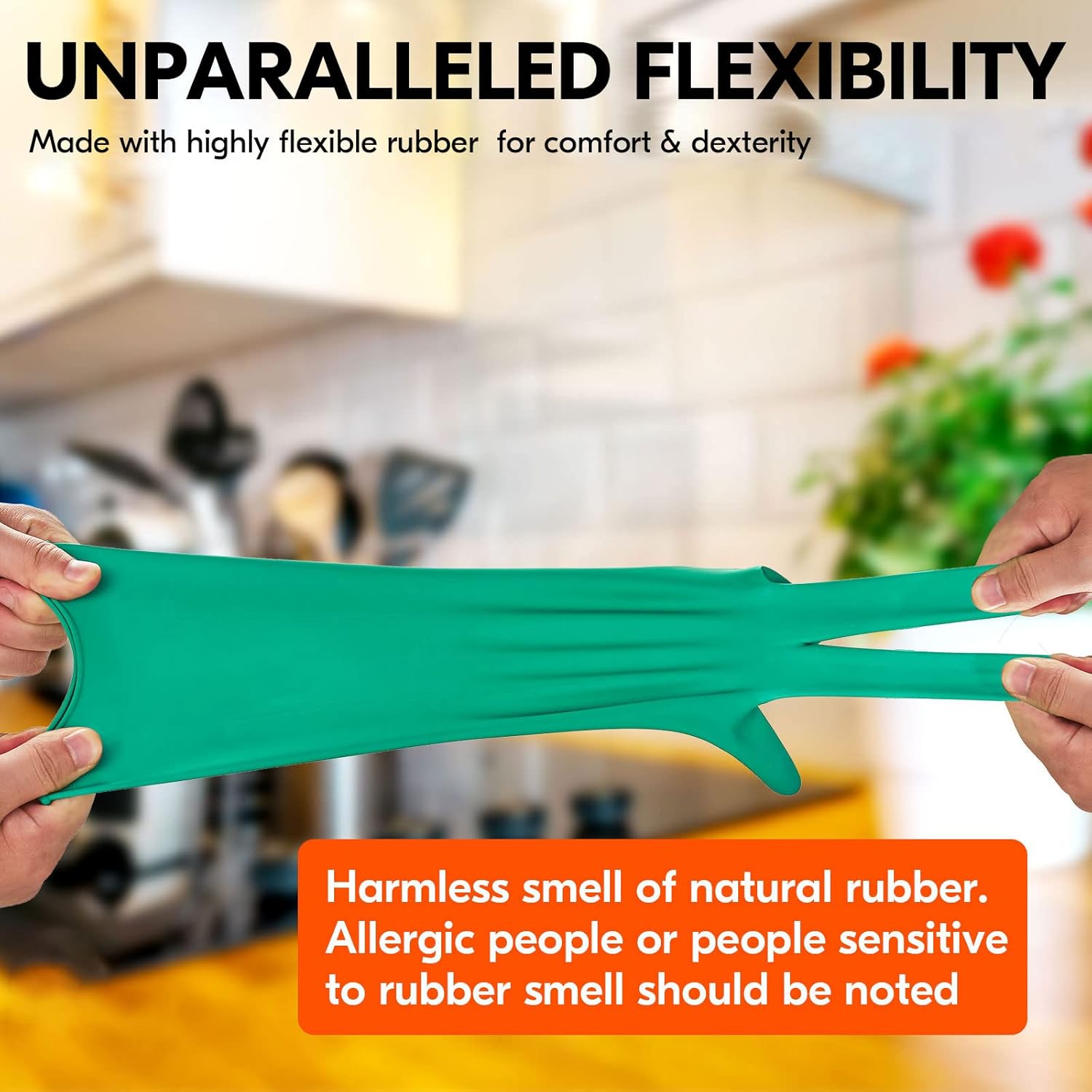 Premium Waterblock Gloves,Reusable Household  Dishwashing gloves, Extra Thickness, Long Sleeves, Kitchen Cleaning, Working, Painting, Gardening, Pet Care