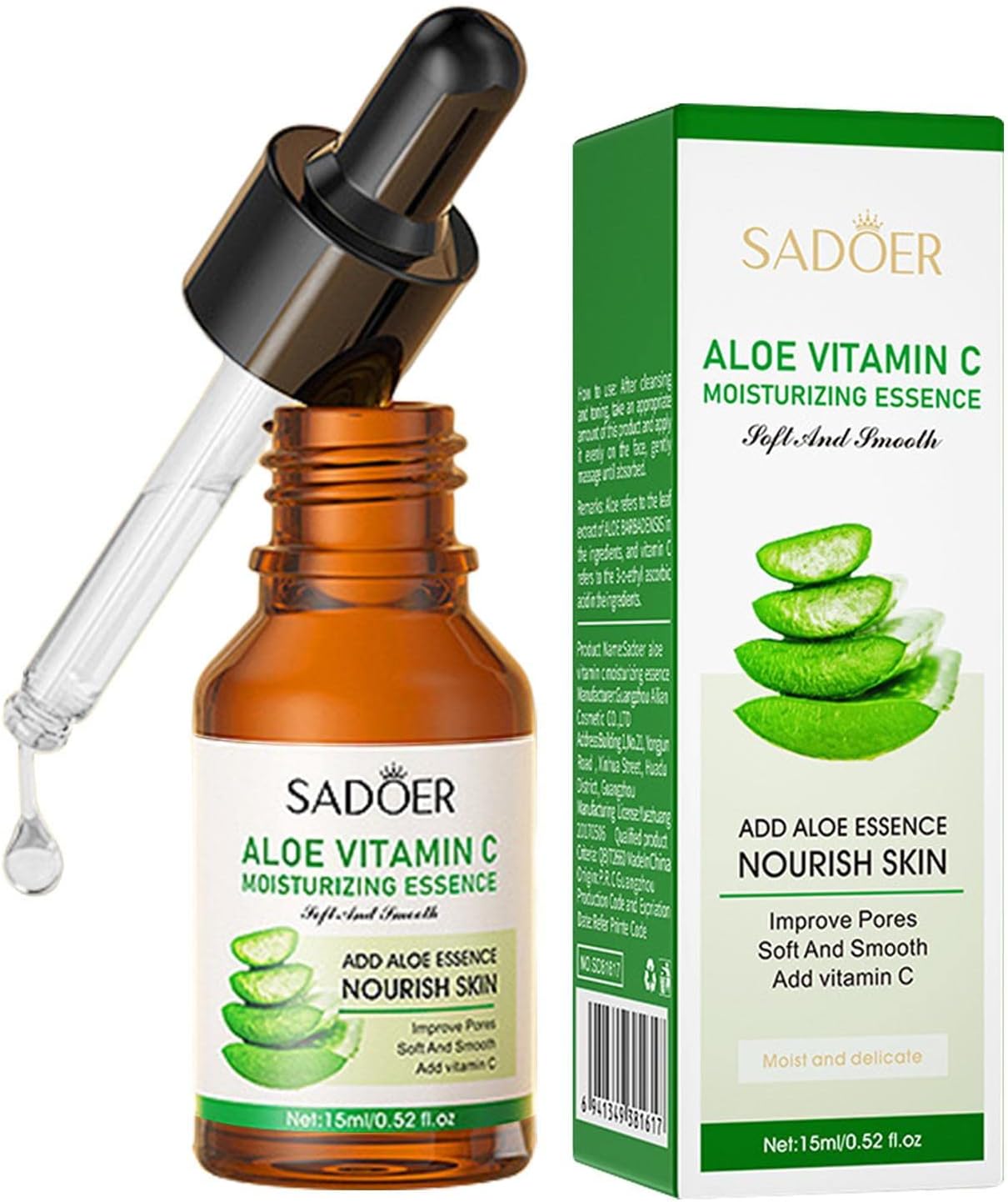 SADOER  Vitamin C Facial Essence - Anti Age Serums - 15ml Facial Firming Moisturizer Helps Firm, Smooth & Nourish Face, Remove Dark Spots Women Skin Care Products