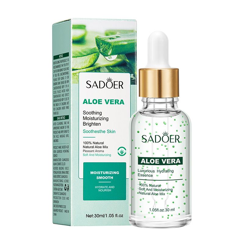 SADOER aloe vera Organic  Smooth,Nourishing,brighten Repairing and Care for Skin Aloe Vera Smooth Skin Hydrating Facial Serum Moisturizer Face And Body Gel Skin Brighten Essence 30ml