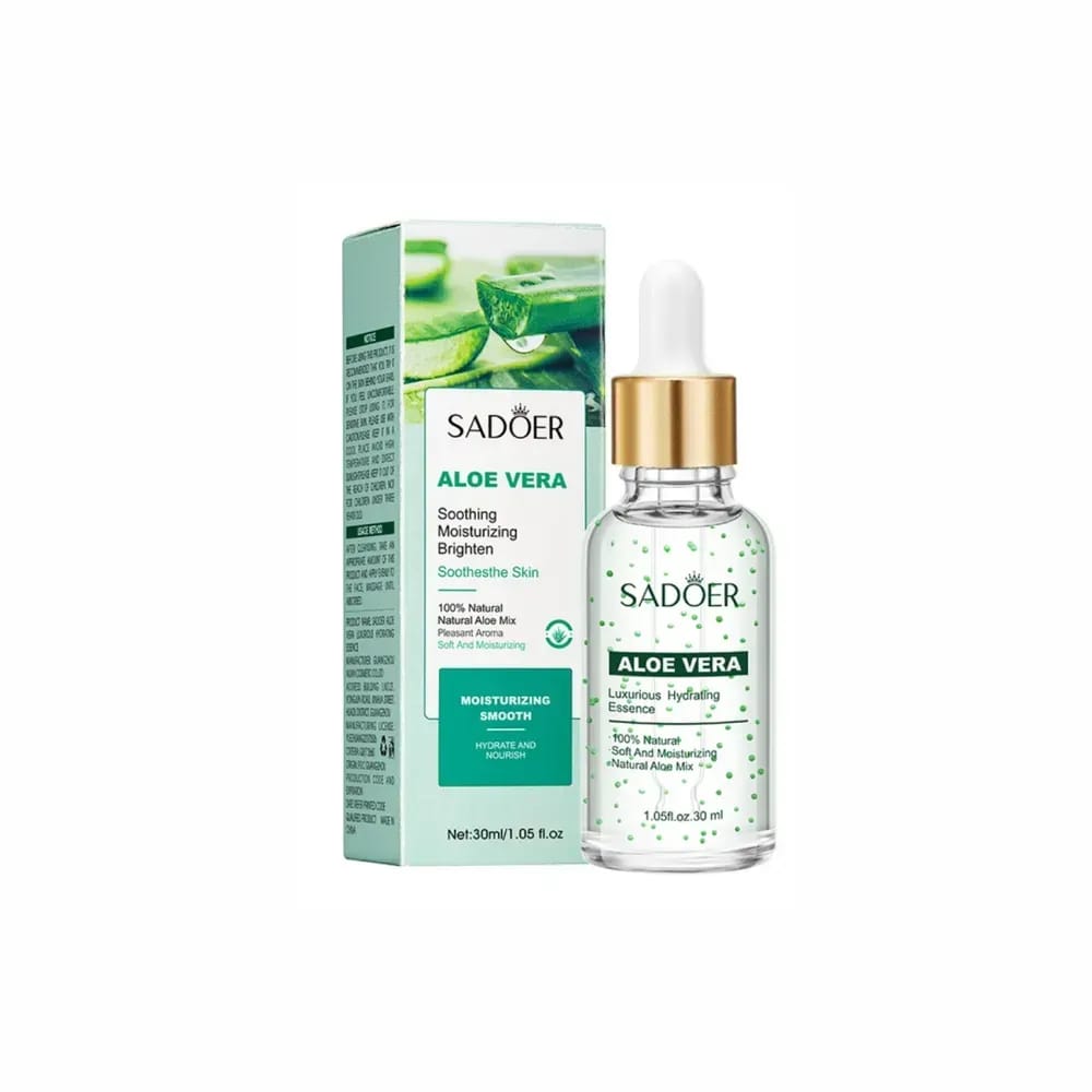 SADOER aloe vera Organic  Smooth,Nourishing,brighten Repairing and Care for Skin Aloe Vera Smooth Skin Hydrating Facial Serum Moisturizer Face And Body Gel Skin Brighten Essence 30ml