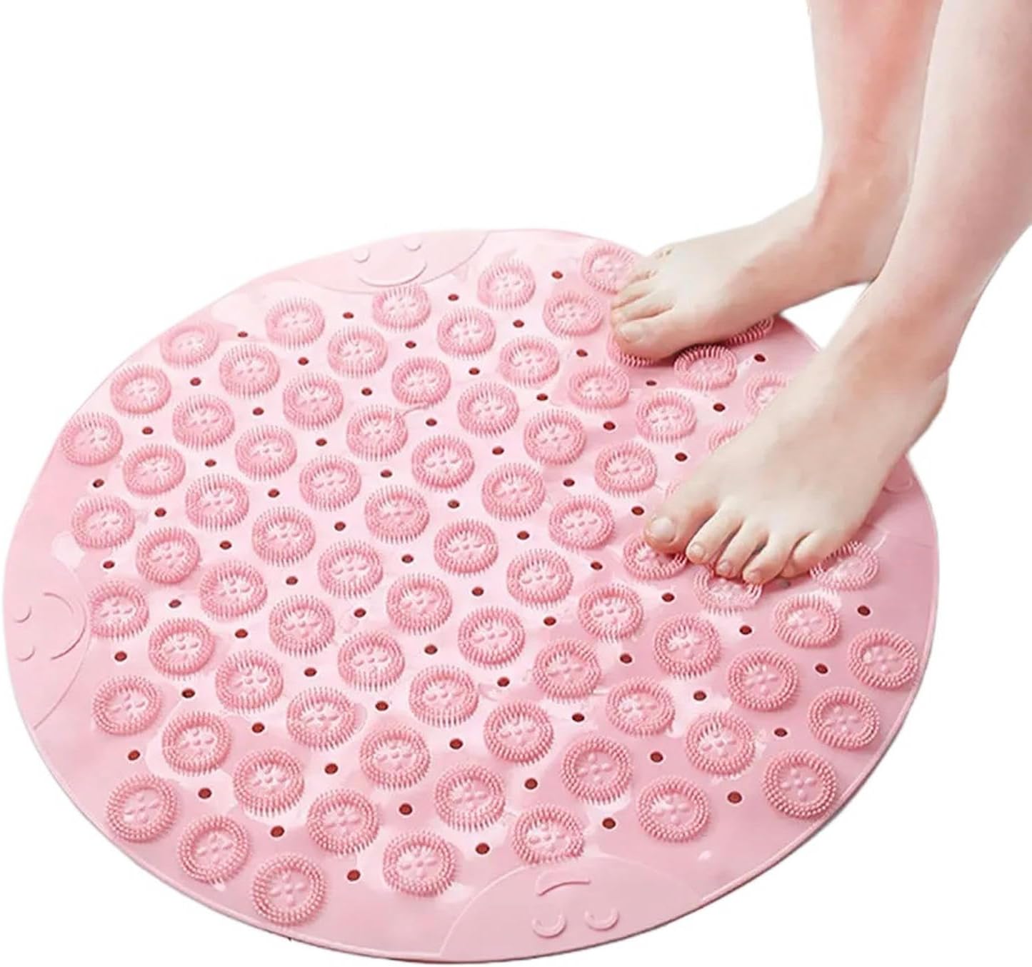 Silicone Round PVC Round Anti-Skid Bathroom Mats Shower Bathroom Massage Foot Mat Carpet Floor Mat