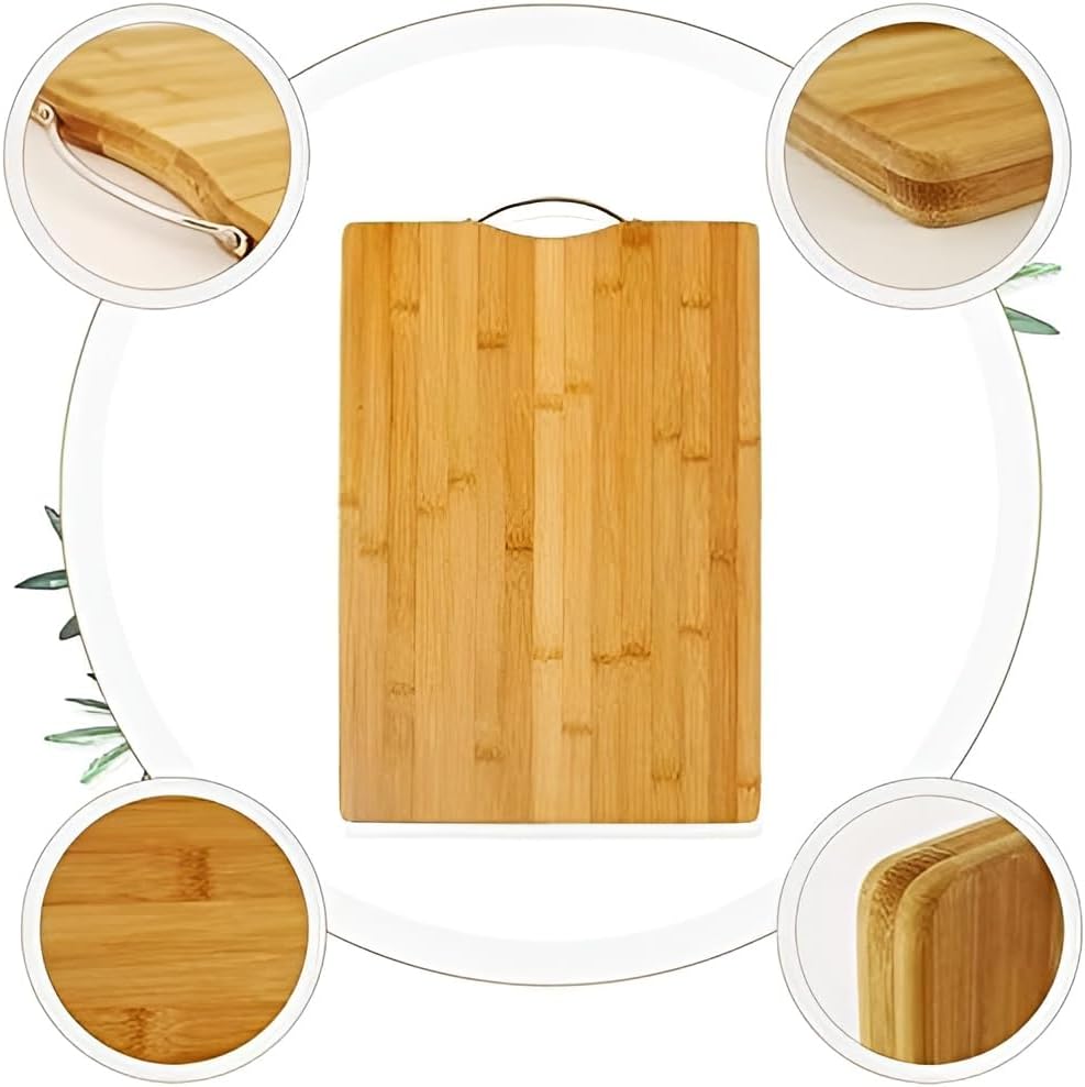 Home Wooden Chopping Board for Kitchen Vegetable Cutting Board, Bamboo Wood Chopping Cutting Board for Kitchen Vegetable, Fruits & Cheese, Wooden Slicing Board