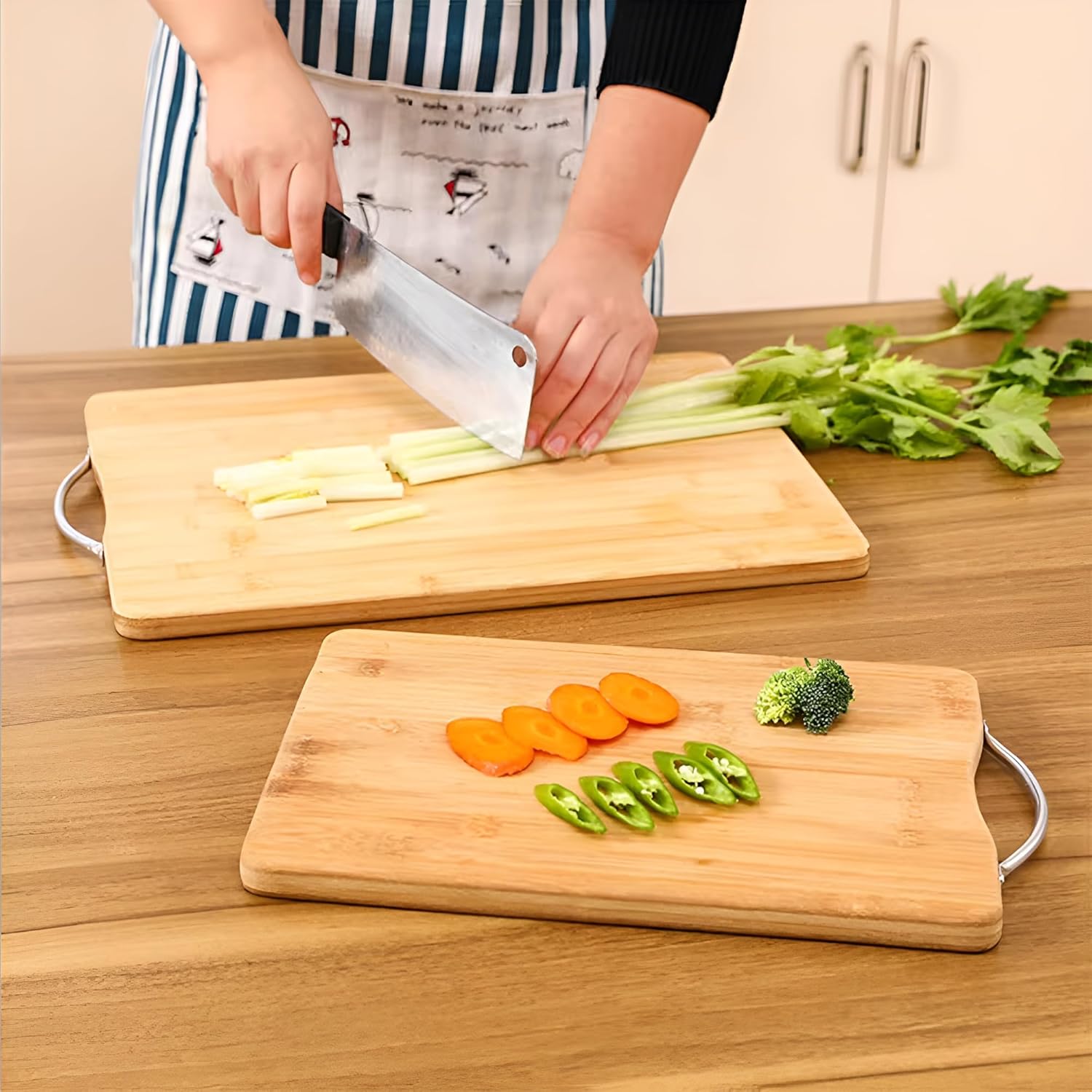 Home Wooden Chopping Board for Kitchen Vegetable Cutting Board, Bamboo Wood Chopping Cutting Board for Kitchen Vegetable, Fruits & Cheese, Wooden Slicing Board