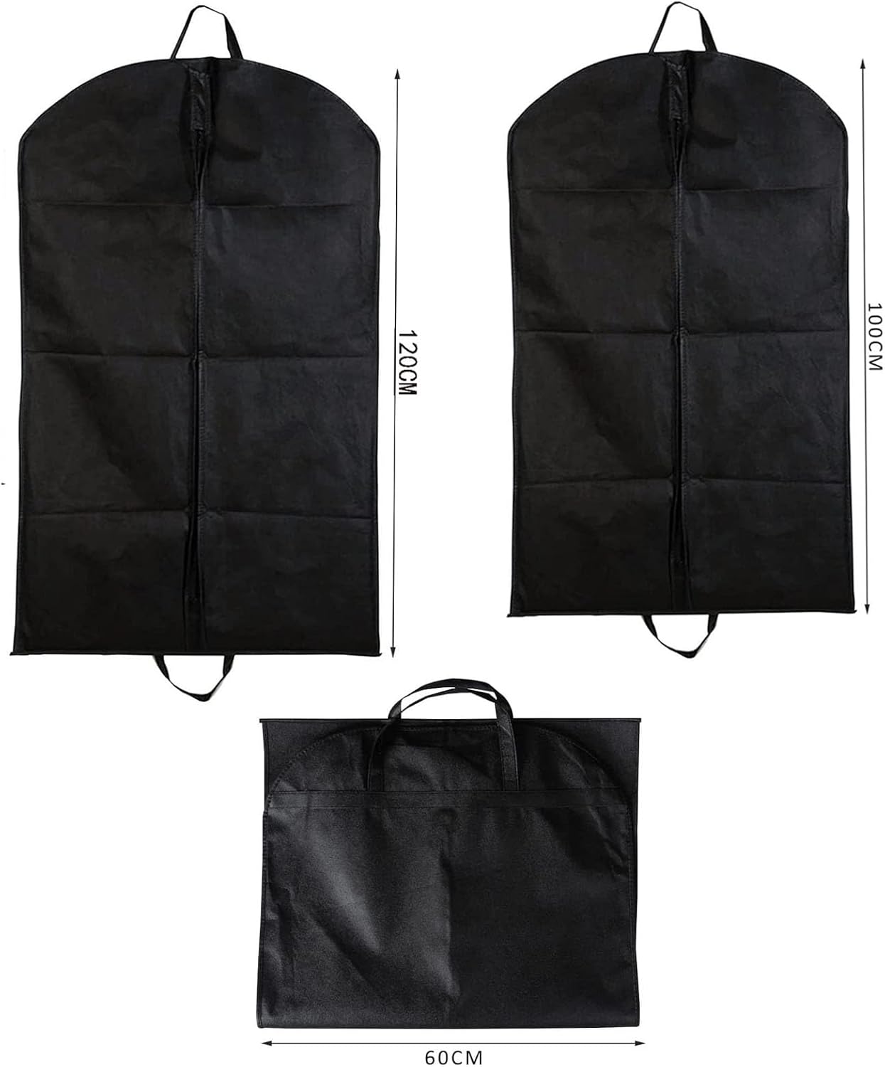 Suit Bag for Man, Dust Cover, Suit Carrier,Storage Bag, Suit Cover,for Suits, Coats, Tuxedo Reusable Full Zipper Garment Bag Perfect for Travel or Home (Black)