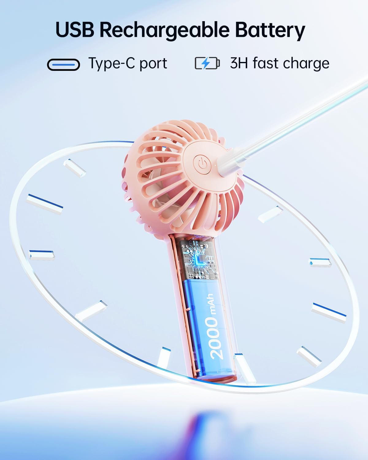 Rechargeable Handheld Fan Portable USB Fan Portable Outdoor Travel Mini Fan Fast delivery within 1-5 days