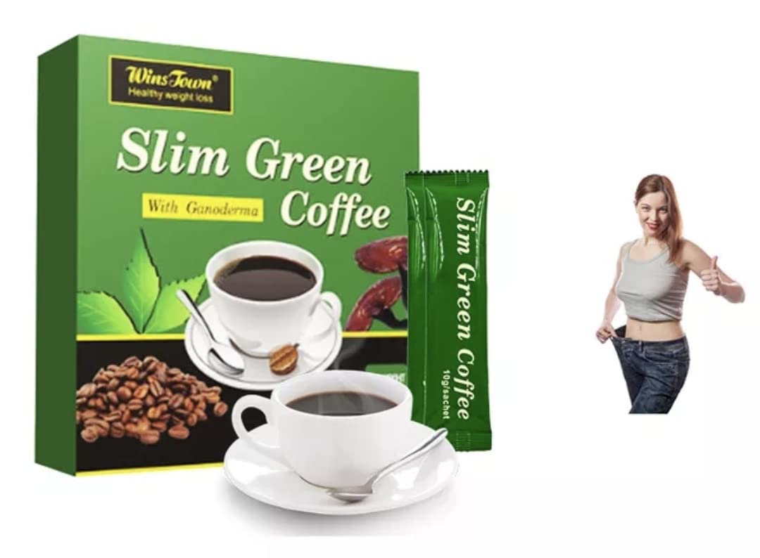 Healthy Weightloss Slim Green Coffee with Ganoderma, 18 Bags in Box, 180 g