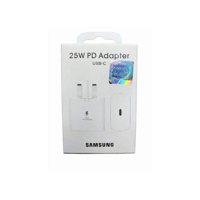 Samsung 25W Watts Fast Charger Adapter For IPHONE, Galaxy A15,A25,A05S,S23FE With Type C Output
