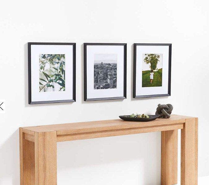 3pcs  A4 Classic Wooden Picture Frame Set in black  Finish