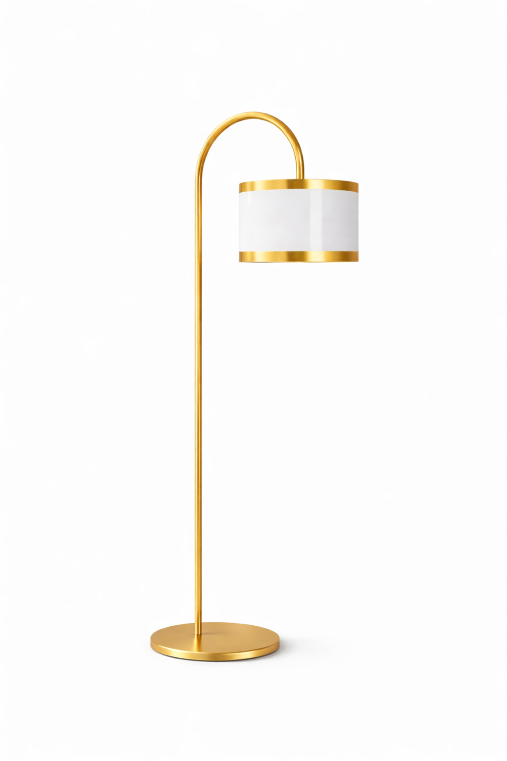 Arc floor lamps for living room,mid century modern black Standing tall lamp with non Adjustable Hanging Drum Shade with Foot Switch, Over Couch Arched Reading Light Bedroom Office with 9W LED Bulb