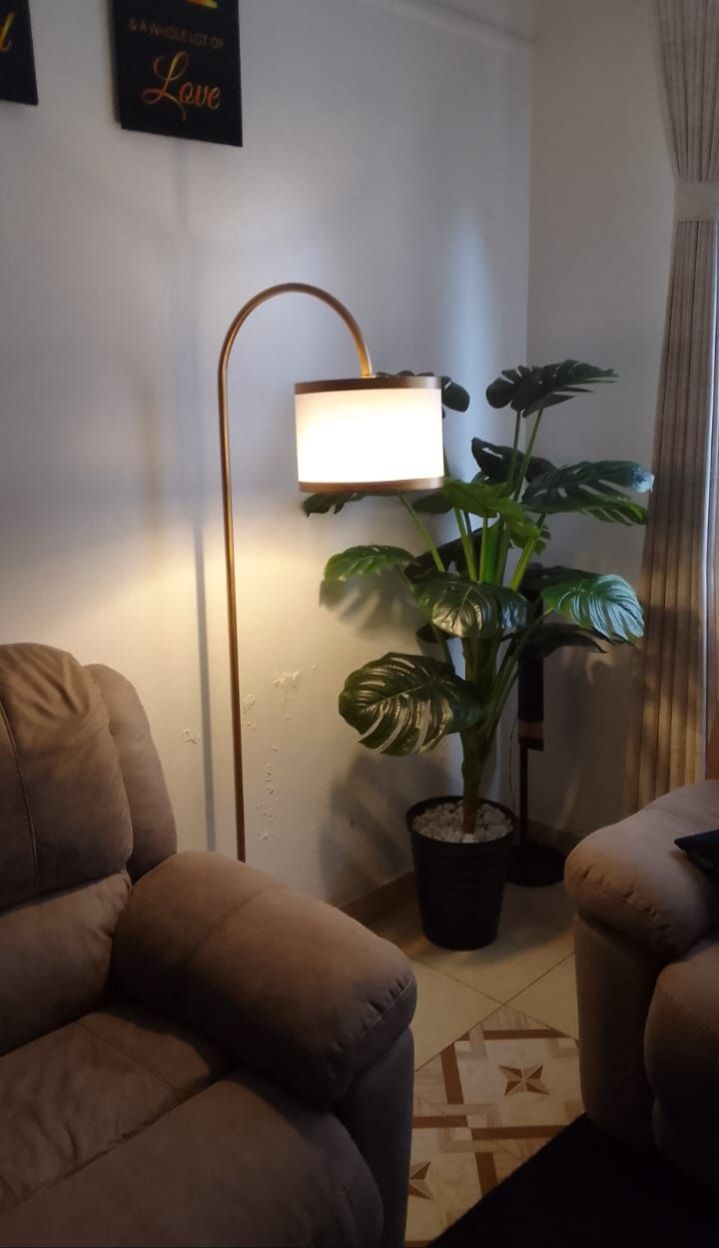 Arc floor lamps for living room,mid century modern black Standing tall lamp with non Adjustable Hanging Drum Shade with Foot Switch, Over Couch Arched Reading Light Bedroom Office with 9W LED Bulb