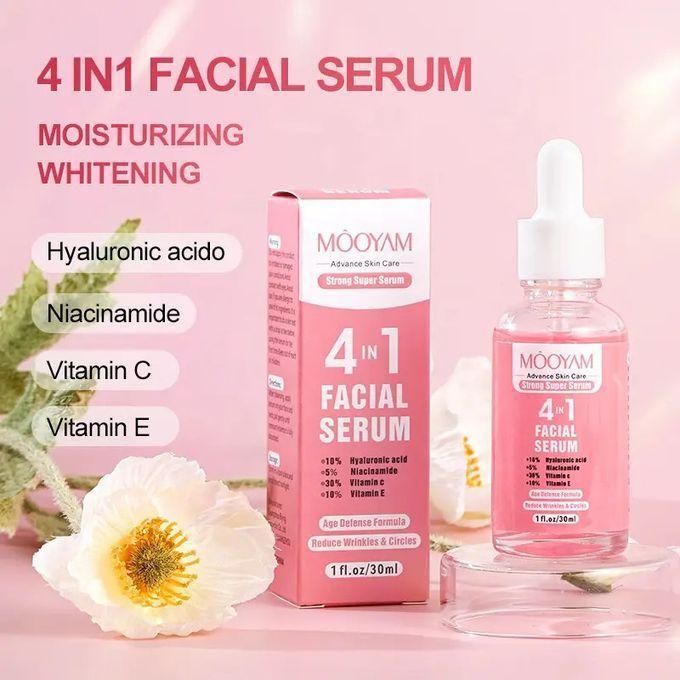 Sadoer 4 in 1 Vitamin C Facial Serums with Hyaluronic Acid, Vitamin E, Niacinamide, Brightening Vitamin C Face Serum for Dull Dry Skin, Anti Aging Facial Serum for Dark Spots, Fine Lines & Wrinkles