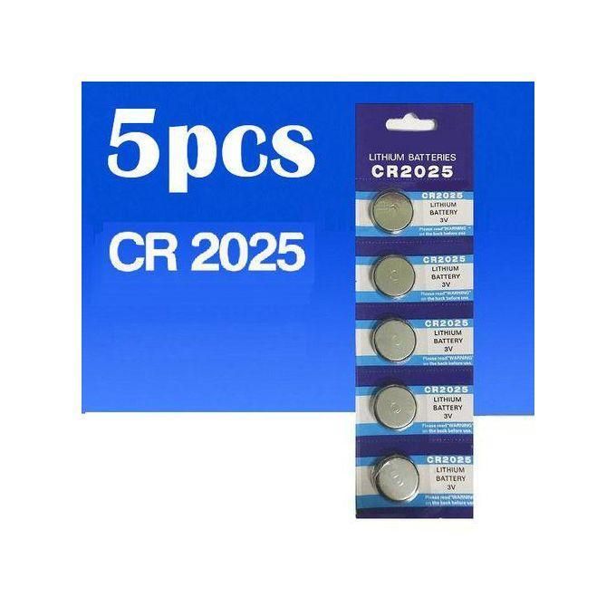 5 Pieces CR2025 3V Lithium Coin Cell Batteries FOR REMOTE CAR ALARM WATCH SCALES