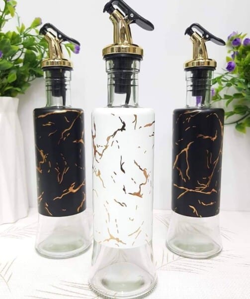 Marble Glass Oil/Vinegar Dispenser Bottle(500ml)