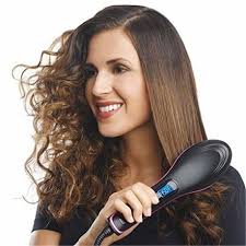 [ NEW ARRIVALS ] Simply Straight Hot Comb Blowdry Hair Straightener Brush Electric Hand Hair Blow Dryer Black.Heats up fast 
2. 60minute Auto shut- off 
3. LCD Screen Display Temperature
4. 3D Ceramic