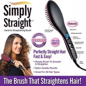 [ NEW ARRIVALS ] Simply Straight Hot Comb Blowdry Hair Straightener Brush Electric Hand Hair Blow Dryer Black.Heats up fast 
2. 60minute Auto shut- off 
3. LCD Screen Display Temperature
4. 3D Ceramic