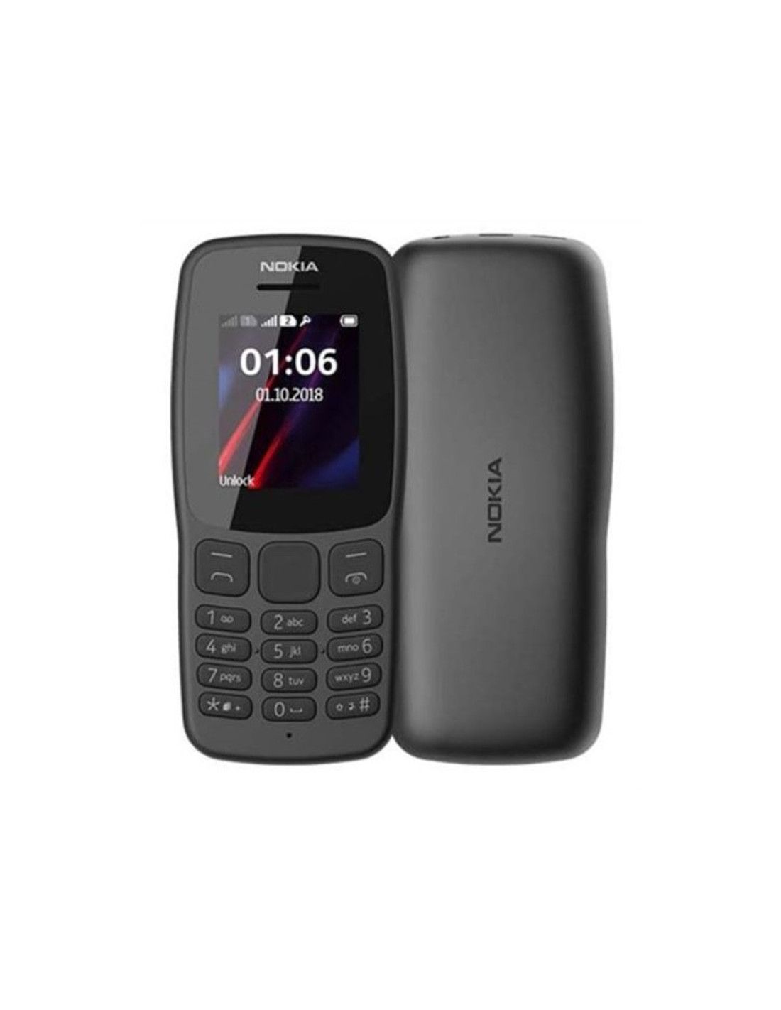 Original Nokia 106 800 mAh 1.8" Dual SIM Cards Unlocked Cheap Durable Old Phone Classic Feature