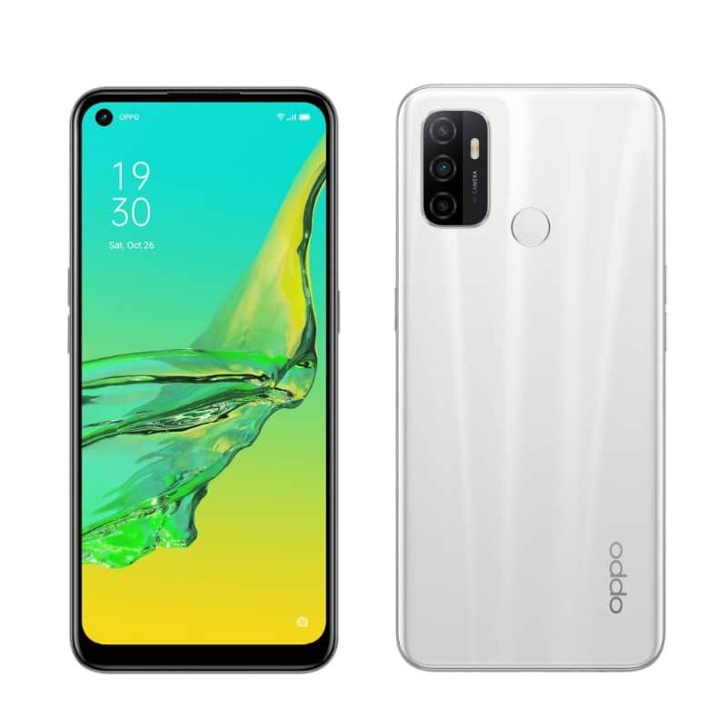 Refurbished Oppo A53 Smart Phone 6+128GB With Fingerprint Unlock 6.5inch Support 2G/3G/4G Network Dual SIM Battery Capacity 5000mAh Blue,gree,black with warrant