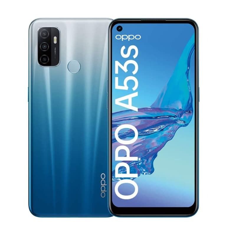 Refurbished Oppo A53 Smart Phone 6+128GB With Fingerprint Unlock 6.5inch Support 2G/3G/4G Network Dual SIM Battery Capacity 5000mAh Blue,gree,black with warrant