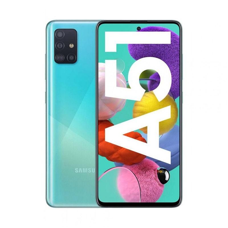 REFURBISHED SAMSUNG A51 4G 128GB ROM 6GB RAM DISPLAY 6.5 INCHES REAR CAMERA 48MP + 12MP + 5MP + 5MP FRONT CAMERA 32 MP BATTERY  CAPACITY 4000Mah WITH ACCESORIES