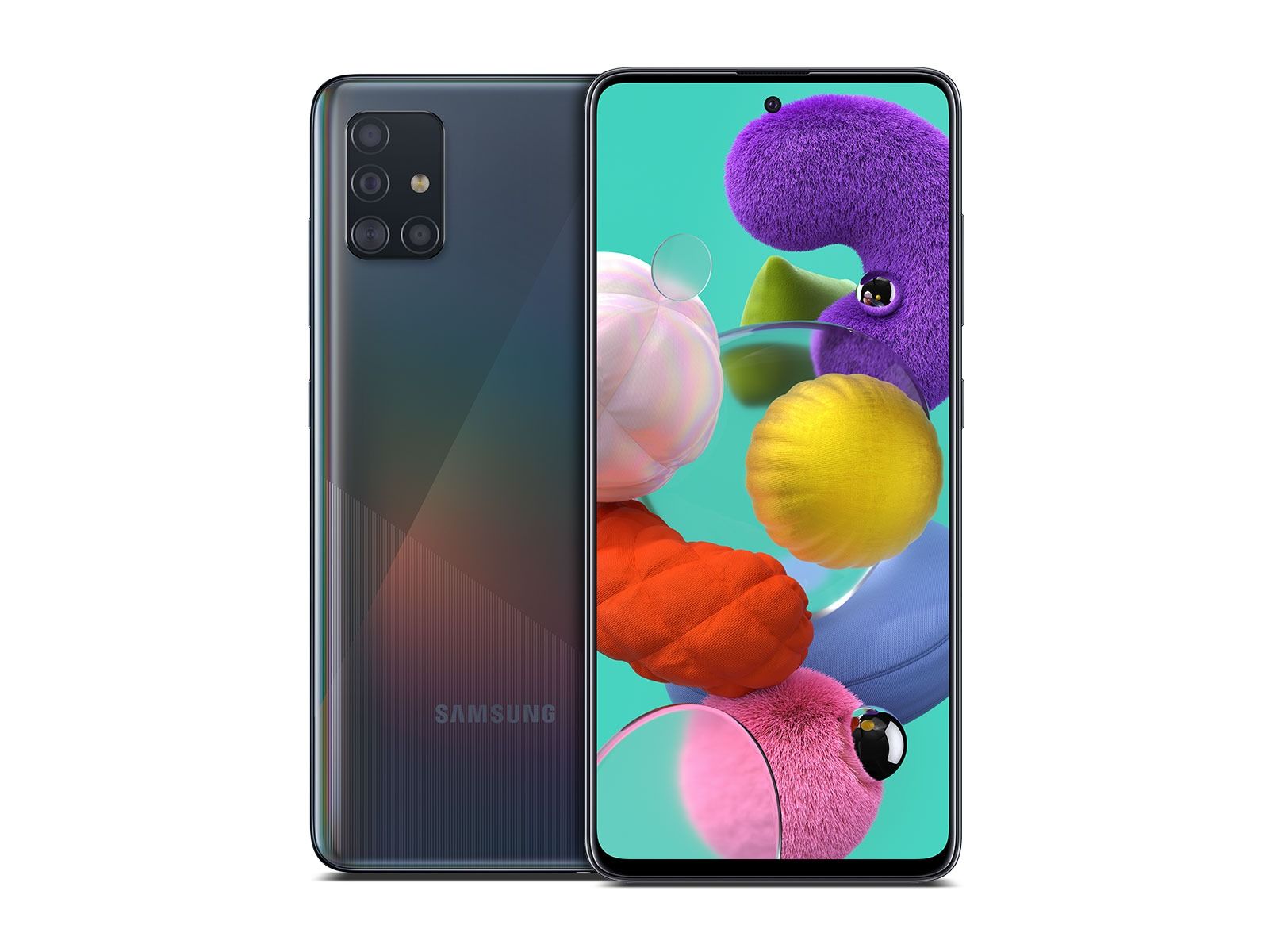 REFURBISHED SAMSUNG A51 4G 128GB ROM 6GB RAM DISPLAY 6.5 INCHES REAR CAMERA 48MP + 12MP + 5MP + 5MP FRONT CAMERA 32 MP BATTERY  CAPACITY 4000Mah WITH ACCESORIES