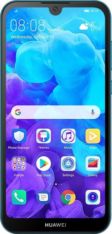 REFURBISHED HUAWEI Y5 2019 3GB RAM 32GB ROM DISPLAY 5.71-inch Rear Camera 13MP Blue and Gold with accessories