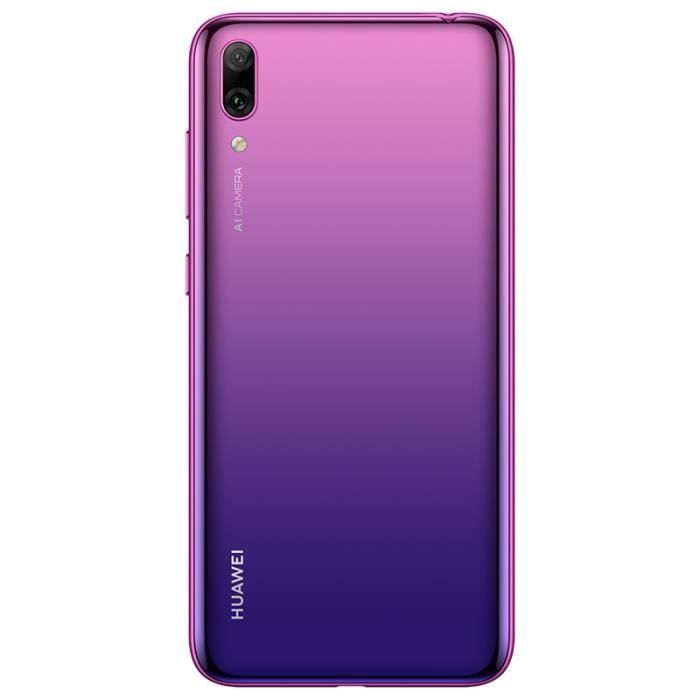 REFURBISHED HUAWEI Y7 PRO 64GB/128GB ROM 4GB RAM DISPLAY 6.2 INCHES REAR CAMERA  13MP + 2MP BATTERY CAPACITY 4000MAH BLACK/PURPLE