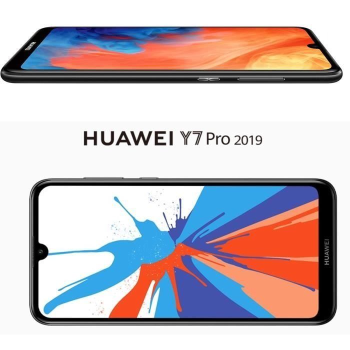 REFURBISHED HUAWEI Y7 PRO 64GB/128GB ROM 4GB RAM DISPLAY 6.2 INCHES REAR CAMERA  13MP + 2MP BATTERY CAPACITY 4000MAH BLACK/PURPLE