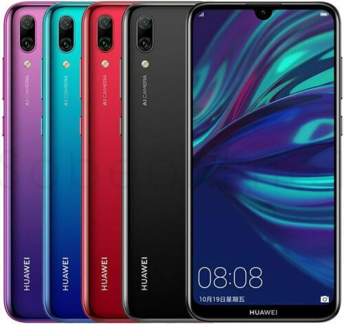 REFURBISHED HUAWEI Y7 PRO 64GB/128GB ROM 4GB RAM DISPLAY 6.2 INCHES REAR CAMERA  13MP + 2MP BATTERY CAPACITY 4000MAH BLACK/PURPLE