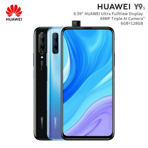 REFURBISHED HUAWEI Y9S 6GB RAM 128GB ROM DISPLAY 6.6 INCHES REAR CAMERA 48MP + 8MP + 2MP  BATTERY CAPACITY 4000Mah BLUE/BLACK