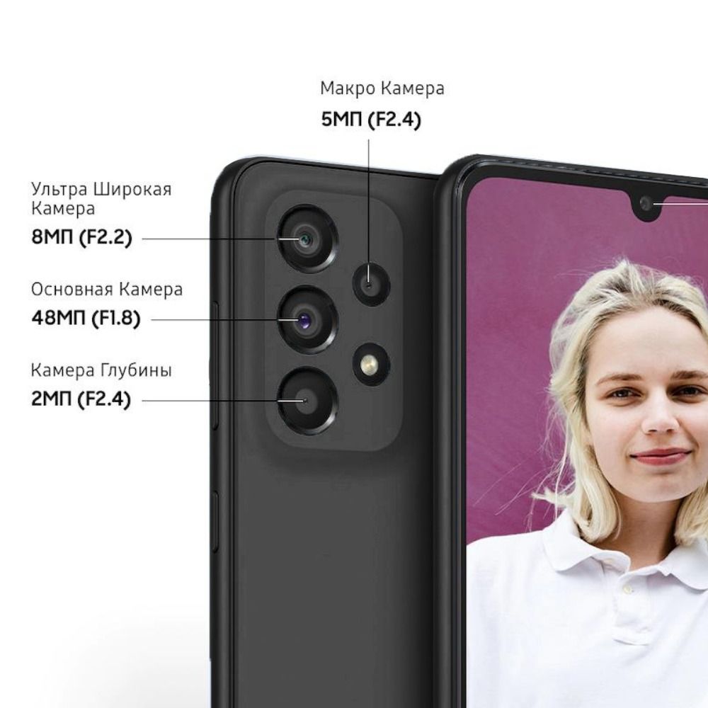 REFURBISHED SAMSUNG A33 5G 6GB RAM 128GB ROM DISPLAY 6.4 INCHES REAR CAMERA 48MP + 8MP + 5MP + 2MP BATTERY CAPACITY 5000Mah ANDROID 14